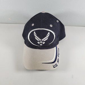US Air Force Hat Cap Strap Back Men Blue Gray Adjustable